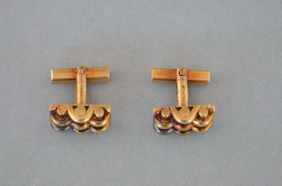 VINTAGE TIFFANY & CO. - 18 KARAT YELLOW GOLD CUFFLINKS - ITALY - 21 GRAMS (1 of 2)