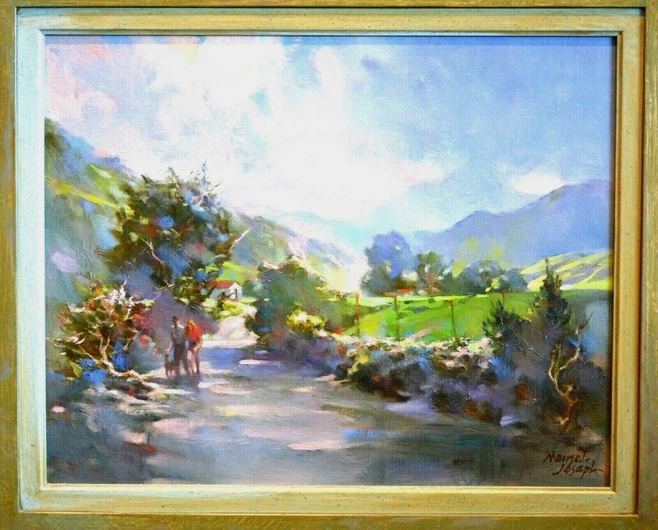 JAMES MENZEL JOSEPH - ORIGINAL OIL LANDSCAPE PAINTING - RURAL OJAI CALIFORNIA (1 of 2)