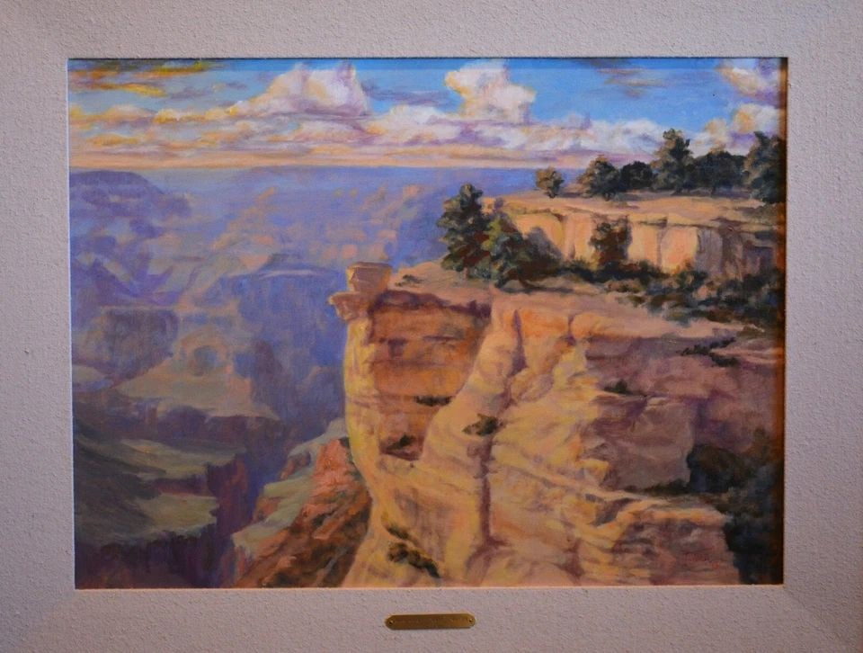 TOM WARD - LANDSCAPE OIL PAINTING - YAKI POINT SOUTH RIM - GRAND CANYON ARIZONA (1 of 2)
