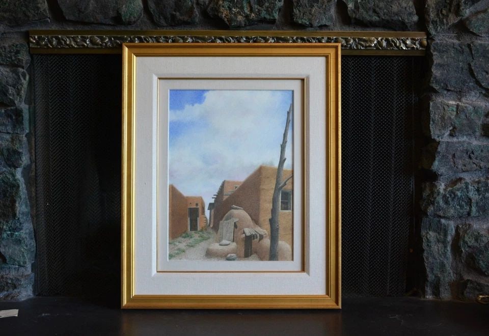 ROD CRAIG - ORIGINAL WATERCOLOR PAINTING TAOS PUEBLO ORNO OVEN NEW MEXICO FRAMED (1 of 2)
