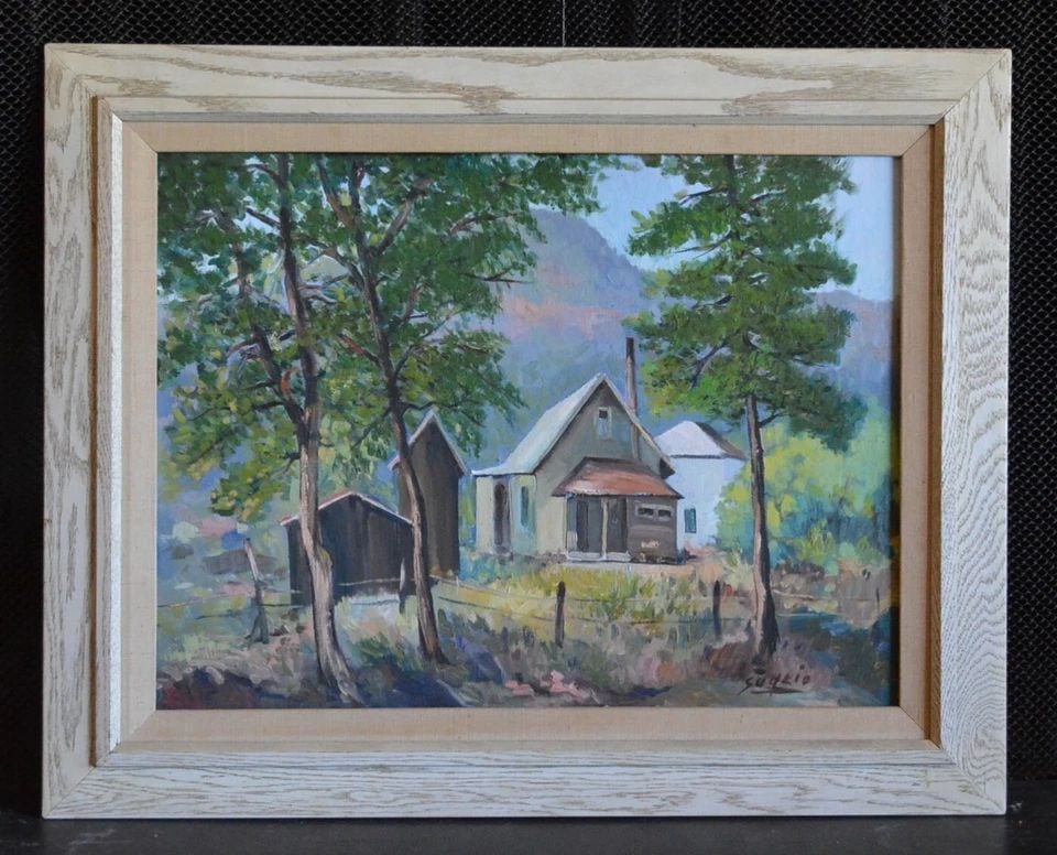 SUGLIO - OIL PAINTING OF OLD HOMESTEAD IN RED ROCK COUNTRY - SEDONA AZ - FRAMED (1 of 2)