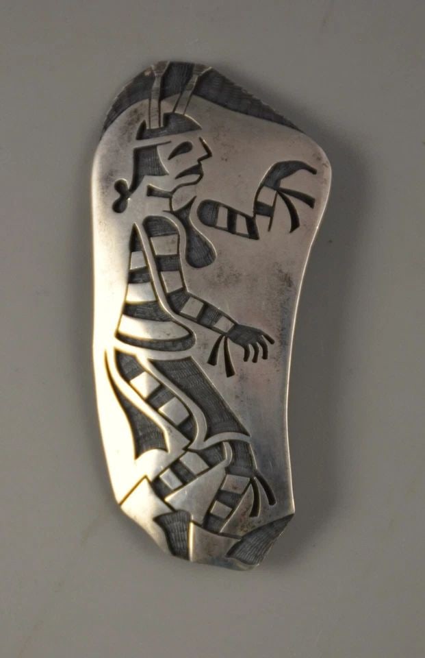 MITCHELL SOCKYMA - VINTAGE HOPI STERLING SILVER PIN KOSHARE CLOWN - HOPI CRAFTS (1 of 2)