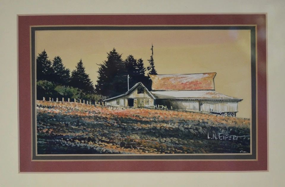 LARRY EIFERT - ORIGINAL RURAL LANDSCAPE PAINTING OLD BARN - FERNDALE CALIFORNIA (1 of 2)