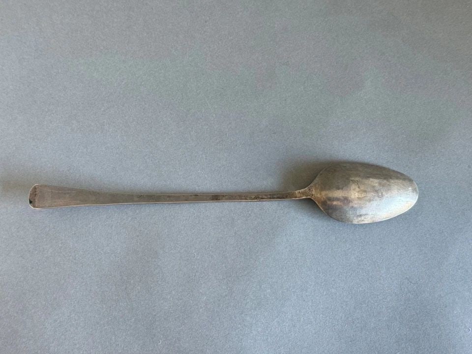 OLD PAWN NAVAJO HAND STAMPED STERLING SILVER SPOON 7 3/4" (1 of 2)
