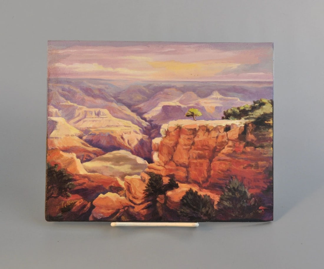 SUSAN HUBBLE PITCAIRN - GICLEE PRINT - "LIGHT UPON LIGHT" GRAND CANYON ARIZONA: Item : This 8" x 10" Giclee print was done by Sedona Arizona artist Susan Hubble Pitcairn. It is titled "Light Upon Light" . It is a beautiful landscape of the Grand Canyon filled with sunlight. As th
