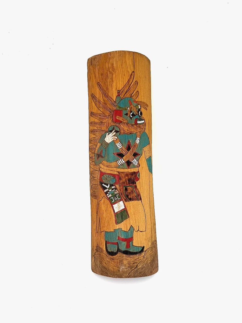 VINTAGE ROB MANYGOATS NATIVE KACHINA BLUE CHASING STAR 11 1/2" TALL (1 of 2)