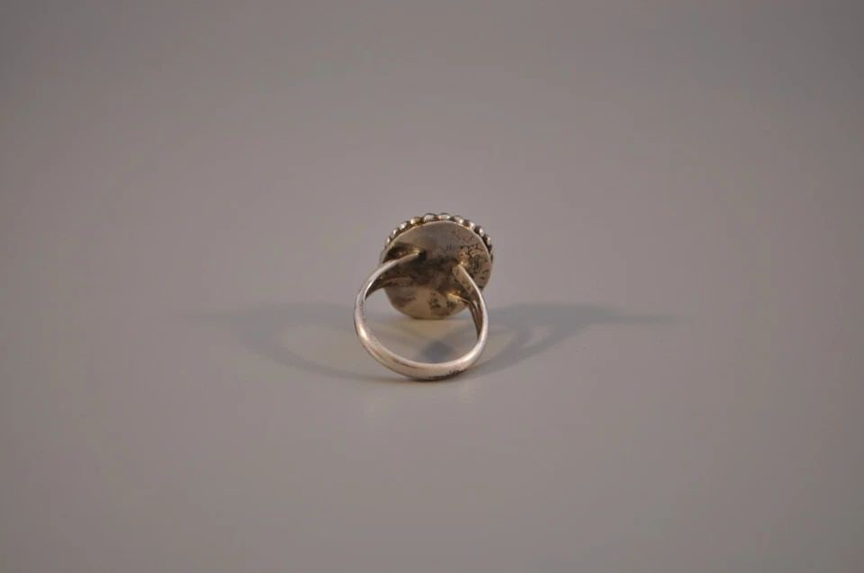 OLD PAWN NAVAJO STERLING SILVER RING - TURQUOISE SIZE 6: OLD PAWN NAVAJO STERLING SILVER RING - TURQUOISE SIZE 6 Weight 5.00 Grams 7/8" Tall Old Pawn Jewelry dates from the early 1900s to the 1970s. Most of it is not signed because it wasn't the Native Amer
