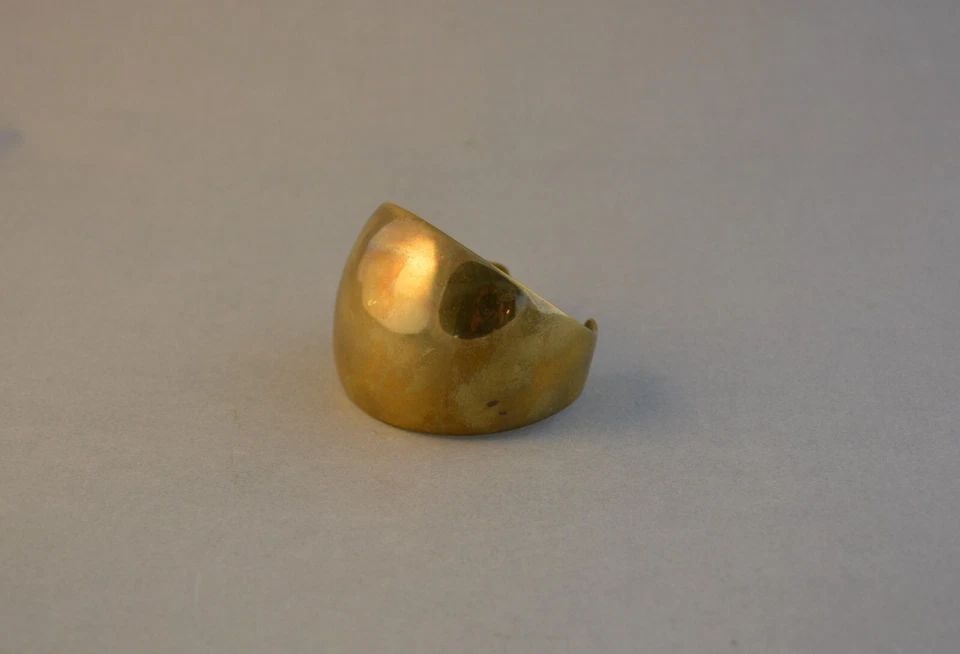 BOB AYRE NEW MEXICO SOUTHWEST - HAND WROUGHT SOLID BRASS BRACELET CUFF - 6" (1 of 2)