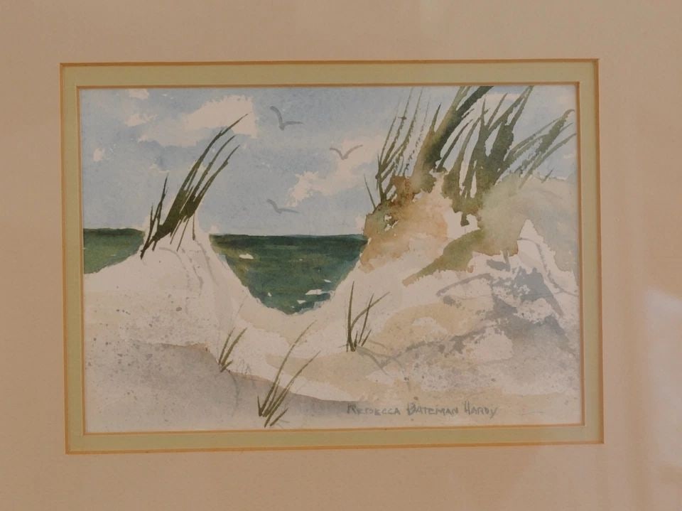 REBECCA BATEMAN HARDY - WATERCOLOR SAND SEASCAPE - JACKSONVILLE BEACH - FLORIDA (1 of 2)