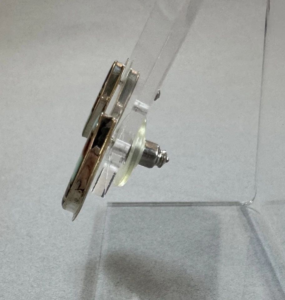 NEW NAVAJO STERLING SILVER MULTI STONE INLAID EARRINGS SIGNED DANNI: 7/8 " Tall 3.5 Grams Throughout the 40 years that I have been in business, I have purchased jewelry from pawn shops throughout the Southwest that had collections of dead pawn. Most of these pawn shops