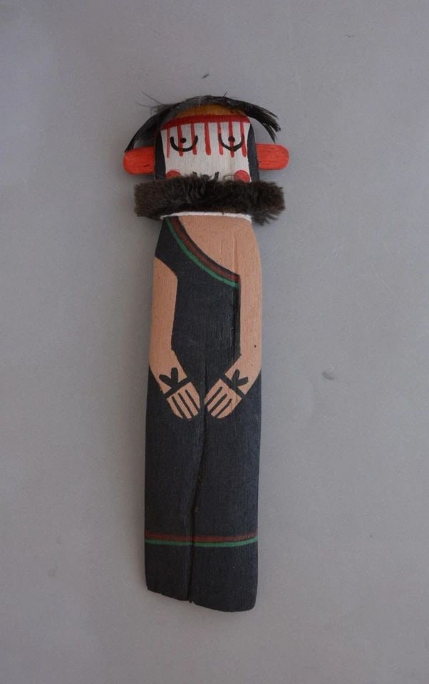 HOPI KACHINA - PHILMAN HARVEY - 10 1/2" TALL - SMILING GRANDMOTHER (1 of 2)