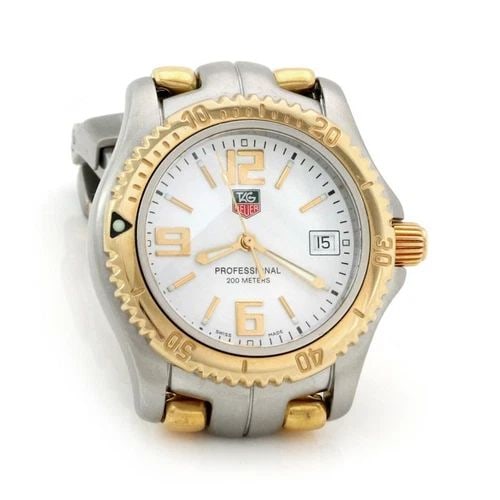TAG HEUER PROFESSIONAL SPECIAL EDITION 18K GOLD STEEL DATE 36MM MEN'S WATCH: TAG HEUER PROFESSIONAL SPECIAL EDITION 18K GOLD STEEL DATE 36MM MEN'S WATCH Tag Heuer Professional Special Edition 18k Gold Steel Date 36mm Men's Watch Description This is an authentic Special Edition