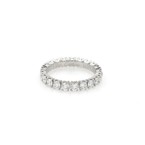CARTIER DESTINEE ETERNITY RING 1.46CT DIAMOND PLATINUM SIZE 50 W/PAPER: CARTIER DESTINEE ETERNITY RING 1.46CT DIAMOND PLATINUM SIZE 50 W/PAPER Cartier Destinee 1.46 ct Diamond Platinum Eternity Ring Size 50 w/Paper Description Authentic by Cartier from their Destinee Coll