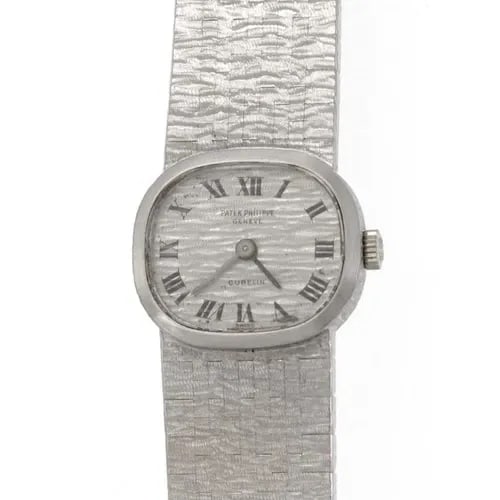 VINTAGE PATEK PHILIPPE 18K WHITE GOLD HAND WIND LADIES WRISTWATCH 5" LONG (1 of 2)
