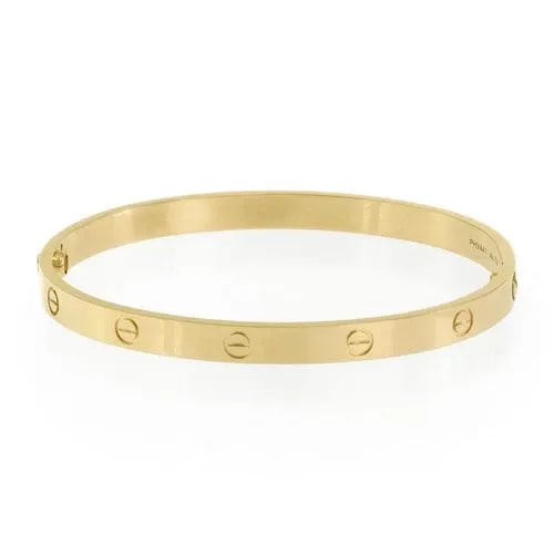 CARTIER LOVE 18K YELLOW GOLD CLASSIC MODEL BANGLE SIZE 21 W/SCREWDRIVER PAPER (1 of 2)