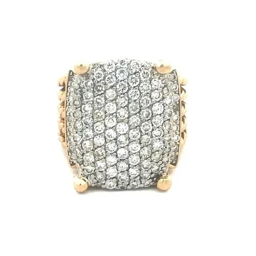 DAVID YURMAN WHEATON GOLD RING 18K YELLOW RECTANGLE TOP SPLIT CABLE SHANK: From the Wheaton Collection by David Yurman, this ring is a luxurious piece of fine jewelry featuring a rectangular top with a multi-split cable shank design. Crafted from 18k yellow gold, this ring s