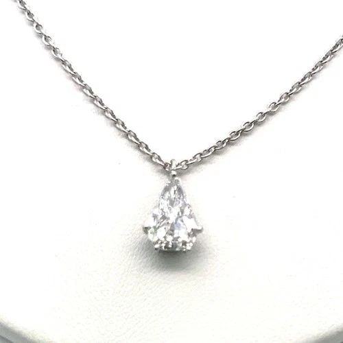 CARTIER 1.65 CARAT SHIELD SHAPE D SI1 DIAMOND PLATINUM PENDANT NECKLACE: CARTIER 1.65 CARAT SHIELD SHAPE D SI1 DIAMOND PLATINUM PENDANT NECKLACE PRODUCT DESCRIPTION Designer: CARTIER Title: Cartier 1.65 Carat Shield Shape D SI1 Diamond Platinum Pendant Necklace Style: Pend