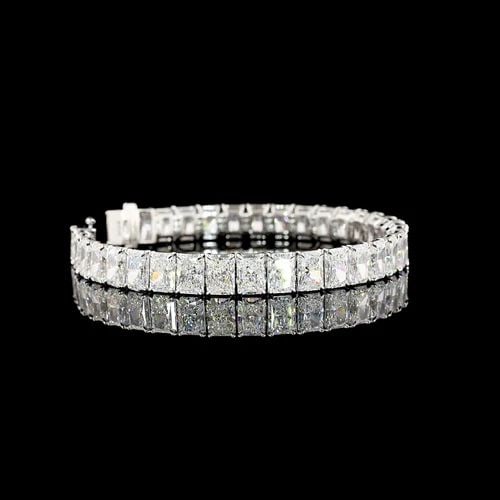 LAB-GROWN 35.33 CARAT RADIANT E-F-VVS2 DIAMOND 14K WHITE GOLD TENNIS BRACELET: LAB-GROWN 35.33 CARAT RADIANT E-F-VVS2 DIAMOND 14K WHITE GOLD TENNIS BRACELET LAB-GROWN 35.33 CARAT RADIANT E-F-VVS2 DIAMOND 14K WHITE GOLD TENNIS BRACELET PRODUCT DESCRIPTION Title: High-quality Bran