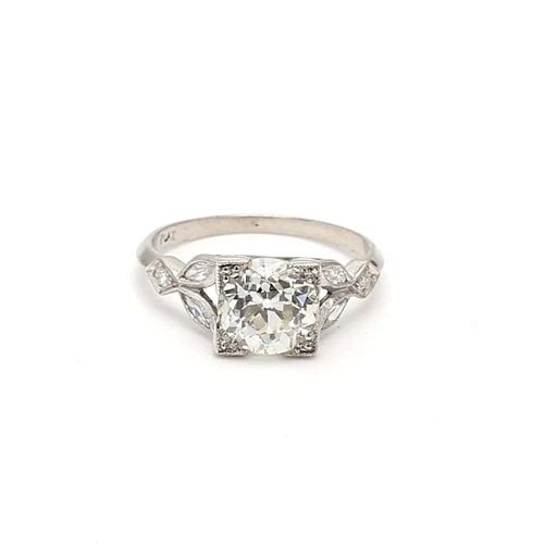 2.17 CARAT OLD EUROPEAN CUT K SI2 & I VS2 DIAMOND PLATINUM ENGAGEMENT RING: 2.17 CARAT OLD EUROPEAN CUT K SI2 & I VS2 DIAMOND PLATINUM ENGAGEMENT RING 2.17 Carat Old European Cut K SI2 and I VS2 Diamond Platinum Engagement Ring 950 Details Department Unisex Adults Main Stone 