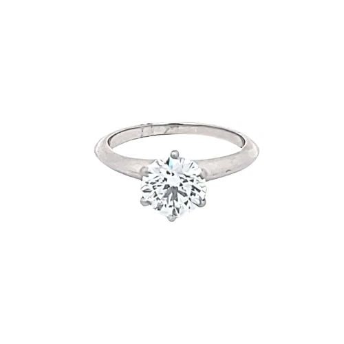 TIFFANY & CO.. 1.27 CARAT ROUND BRILLIANT G-VVS1 DIAMOND PLATINUM RING: TIFFANY & CO.. 1.27 CARAT ROUND BRILLIANT G-VVS1 DIAMOND PLATINUM RING Title: Tiffany and Co 1.27 Carat Round Brilliant G-VVS1 Diamond Platinum Engagement Ring Style: Engagement Metal: Platinum Gemsto