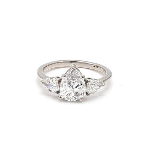 2.78 CARAT PEAR SHAPE D-I SI2-SI1 DIAMOND PLATINUM ENGAGEMENT RING (1 of 2)