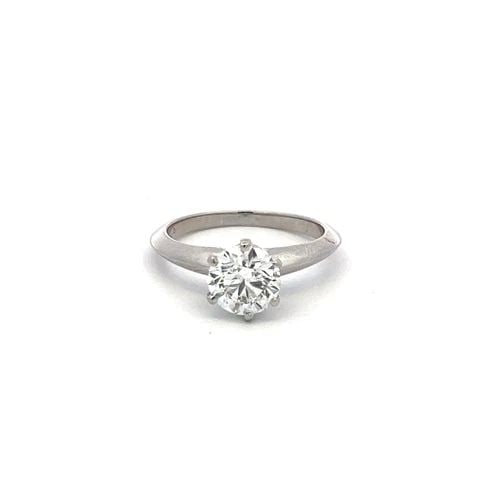 TIFFANY & CO 1.18 CARAT ROUND BRILLIANT G VS1 DIAMOND PLATINUM ENGAGEMENT RING: TIFFANY & CO 1.18 CARAT ROUND BRILLIANT G VS1 DIAMOND PLATINUM ENGAGEMENT RING Title: Tiffany & Co 1.18 Carat Round Brilliant G VS1 Diamond Platinum Engagement Ring Style: Engagement Metal: Platinum G