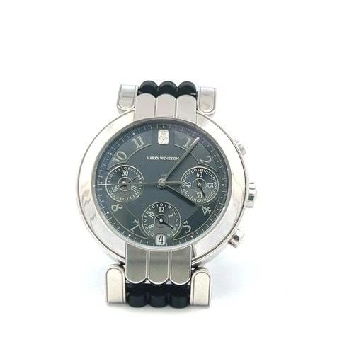 HARRY WINSTON PREMIER CHRONOGRAPH 18 KARAT WHITE GOLD WRIST WATCH: HARRY WINSTON PREMIER CHRONOGRAPH 18 KARAT WHITE GOLD WRIST WATCH PRODUCT DESCRIPTION Designer: HARRY WINSTON Title: Harry Winston 18 Karat White Gold Wrist Watches Style: Wrist Metal: 18 Karat White 
