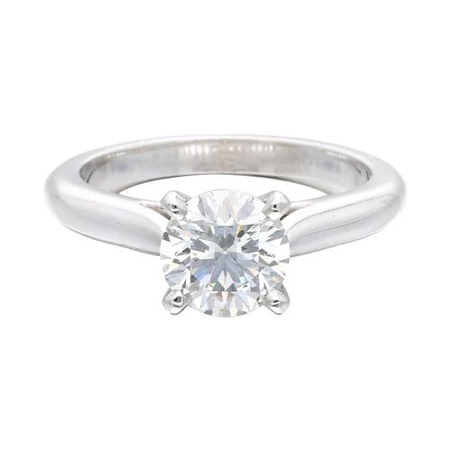 CARTIER 1.01 CARAT G-VVS1 DIAMOND PLATINUM ENGAGEMENT RING (1 of 2)