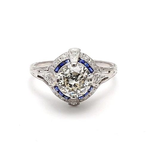 ANTIQUE 2.00 CARAT CIRCULAR BRILLIANT CUT K-SI2 DIAMOND PLATINUM RING: ANTIQUE 2.00 CARAT CIRCULAR BRILLIANT CUT K-SI2 DIAMOND PLATINUM RING Title: Antique 2.00 Carat Circular Brilliant Cut K-SI2 Diamond Platinum Engagement Ring Style: Engagement Metal: Platinum Gemstone