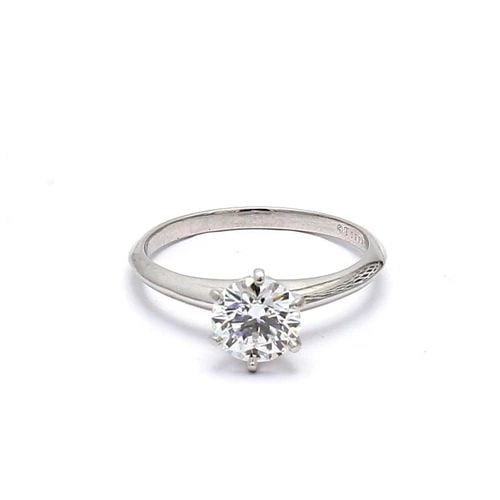 TIFFANY AND CO 1.12 CARAT ROUND BRILLIANT E-VS1 DIAMOND PLATINUM ENGAGEMENT RING: TIFFANY AND CO 1.12 CARAT ROUND BRILLIANT E-VS1 DIAMOND PLATINUM ENGAGEMENT RING Title: Tiffany and Co 1.12 Carat Round Brilliant E-VS1 Diamond Platinum Engagement Ring Style: Engagement Metal: Platin
