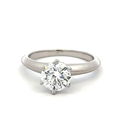 TIFFANY & CO. 1.07 CARAT ROUND BRILLIANT D VS1 DIAMOND WHITE PLATINUM RING: TIFFANY & CO. 1.07 CARAT ROUND BRILLIANT D VS1 DIAMOND WHITE PLATINUM RING Title: Tiffany & Co 1.07 Carat Round Brilliant D VS1 Diamond White Platinum Engagement Ring Style: Engagement Metal: White Pl