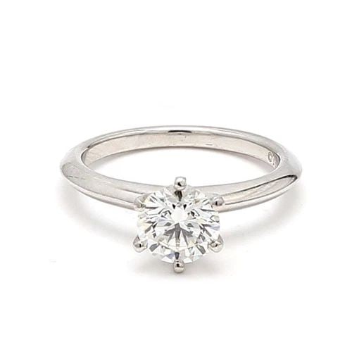 TIFFANY & CO. 1.20 CARAT ROUND BRILLIANT DIAMOND PLATINUM ENGAGEMENT RING: TIFFANY & CO. 1.20 CARAT ROUND BRILLIANT DIAMOND PLATINUM ENGAGEMENT RING Title: Tiffany & Co 1.20 Carat Round Brilliant H VVS2 Diamond Platinum Engagement Ring Style: Engagement Metal: Platinum Gemst