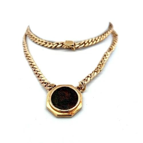 VINTAGE 14K YELLOW GOLD PENDANT NECKLACE 66.68 GRAMS (1 of 2)