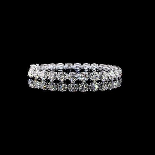 LAB-GROWN 27.09 CARAT ROUND D-VS1 DIAMOND 14K WHITE GOLD TENNIS BRACELET: LAB-GROWN 27.09 CARAT ROUND D-VS1 DIAMOND 14K WHITE GOLD TENNIS BRACELET LAB-GROWN 27.09 CARAT ROUND D-VS1 DIAMOND 14K WHITE GOLD TENNIS BRACELET PRODUCT DESCRIPTION Title: High-quality Brand-New Echo