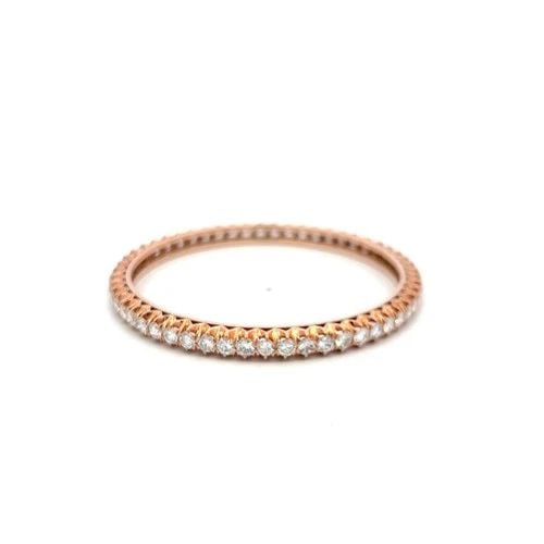 14K ROSE GOLD BANGLE BRACELET WITH 8.5 CARAT ROUND DIAMONDS SIZE 7 (1 of 2)