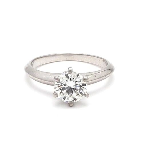 TIFFANY AND CO 1.04 CARAT E-VS1 DIAMOND PLATINUM ENGAGEMENT RING: TIFFANY AND CO 1.04 CARAT E-VS1 DIAMOND PLATINUM ENGAGEMENT RING Title: Tiffany and Co 1.04 Carat E-VS1 Diamond Platinum Engagement Ring Style: Engagement Metal: Platinum Gemstone 1: 1.04 Carat Diamon