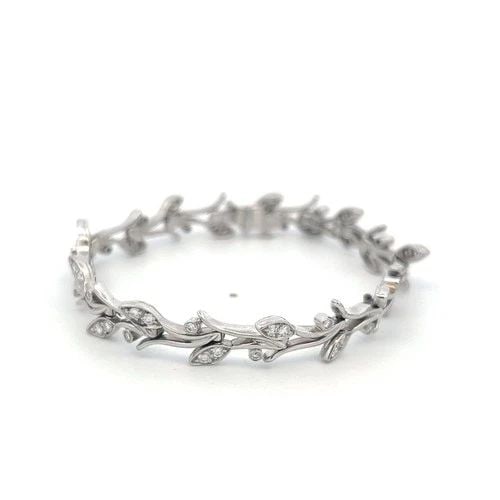 TIFFANY & CO PLATINUM LINK BRACELET WITH 1.35 CARAT ROUND F VS DIAMONDS (1 of 2)