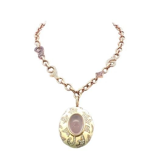9.45 CARAT ROUND BRILLIANT H SI1 DIAMOND 18 KARAT ROSE GOLD PENDANT NECKLACE (1 of 2)