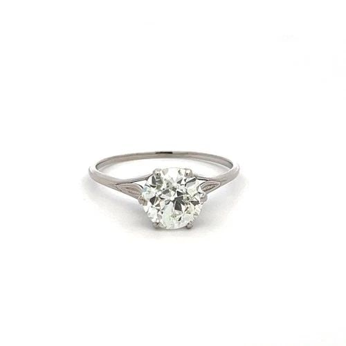 2.28 CARAT OLD EUROPEAN CUT L I2 DIAMOND PLATINUM ENGAGEMENT RING: PRODUCT DESCRIPTION Title: 2.28 Carat Old European Cut L I2 Diamond Platinum Engagement Ring Style: Engagement Metal: Platinum Gemstone 1: 2.28 Carat Diamond Number of Stones: 1 Color: L Clarity: I2 S