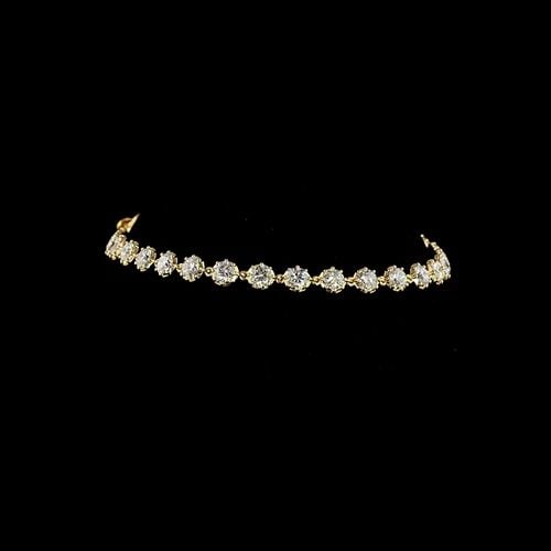 LAB-GROWN 4.34 CARAT ROUND E-F-VS+ DIAMOND 14K YELLOW GOLD STATION BRACELET: LAB-GROWN 4.34 CARAT ROUND E-F-VS+ DIAMOND 14K YELLOW GOLD STATION BRACELET LAB-GROWN 4.34 CARAT ROUND E-F-VS+ DIAMOND 14K YELLOW GOLD STATION BRACELET PRODUCT DESCRIPTION Title: High-quality Brand-Ne