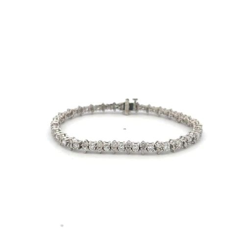 4.93 CARAT ROUND BRILLIANT H VS2 DIAMOND 14K WG TENNIS BRACELET (1 of 2)