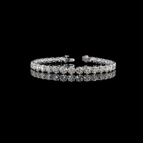 LAB-GROWN 17.07 CARAT ROUND E-F-VS1 DIAMOND 14K WHITE GOLD TENNIS BRACELET: LAB-GROWN 17.07 CARAT ROUND E-F-VS1 DIAMOND 14K WHITE GOLD TENNIS BRACELET LAB-GROWN 17.07 CARAT ROUND E-F-VS1 DIAMOND 14K WHITE GOLD TENNIS BRACELET PRODUCT DESCRIPTION Title: High-quality Brand-New 