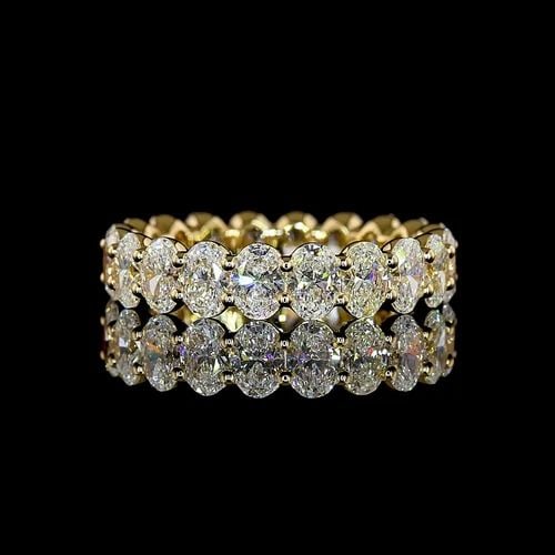 LAB-GROWN 3.22 CARAT OVAL E-F-VS DIAMOND 18K YELLOW GOLD ETERNITY BAND: LAB-GROWN 3.22 CARAT OVAL E-F-VS DIAMOND 18K YELLOW GOLD ETERNITY BAND LAB-GROWN 3.22 CARAT OVAL E-F-VS DIAMOND 18K YELLOW GOLD ETERNITY BAND PRODUCT DESCRIPTION Title: High-quality Brand-New Echo Fri