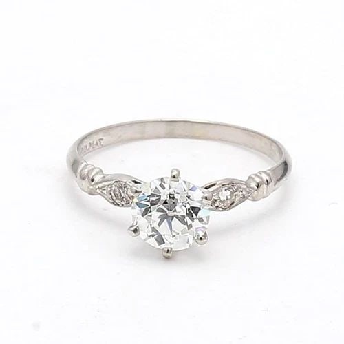 1.16 CARAT OLD EUROPEAN CUT I VS2-VS1 DIAMOND PLATINUM ENGAGEMENT RING: 1.16 CARAT OLD EUROPEAN CUT I VS2-VS1 DIAMOND PLATINUM ENGAGEMENT RING Title: 1.16 Carat Old European Cut I VS2-VS1 Diamond Platinum Engagement Ring Style: Engagement Metal: Platinum Gemstone 1: 1.1 C