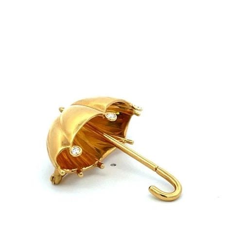 TIFFANY & CO 0.12 CARAT ROUND DIAMOND 18 KARAT YELLOW GOLD PIN BROOCH: TIFFANY & CO 0.12 CARAT ROUND DIAMOND 18 KARAT YELLOW GOLD PIN BROOCH Designer: Tiffany & Co Title: Tiffany & Co 0.12 Carat Round Brilliant F VS Diamond 18 Karat Yellow Gold Pin Brooch Style: Pin Meta