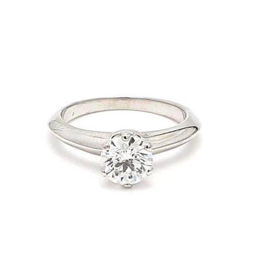 TIFFANY & CO.. 0.81 CARAT G-VVS1 DIAMOND PLATINUM ENGAGEMENT RING: TIFFANY & CO.. 0.81 CARAT G-VVS1 DIAMOND PLATINUM ENGAGEMENT RING Tiffany & Co. Tiffany & Co.. 0.81 Carat G-VVS1 Diamond Platinum Engagement Ring Details Department Unisex Adults Main Stone Diamond Me