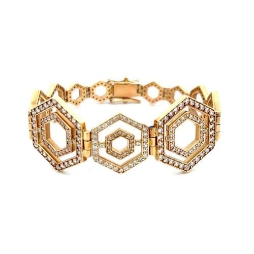 2.00 CARAT ROUND BRILLIANT G VS2 DIAMOND 14 KARAT YELLOW GOLD LINK BRACELET: 2.00 CARAT ROUND BRILLIANT G VS2 DIAMOND 14 KARAT YELLOW GOLD LINK BRACELET Title: 2.00 Carat Round Brilliant G VS2 Diamond 14 Karat Yellow Gold Link Bracelet Style: Link Metal: 14 Karat Yellow Gold G