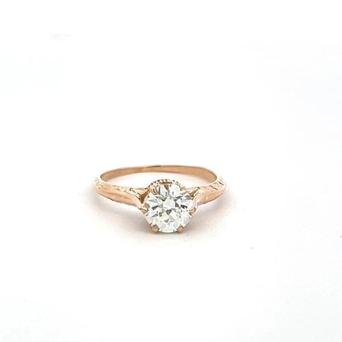 1.05 CARAT OLD EUROPEAN CUT J VS2 DIAMOND 10 KARAT YELLOW GOLD WEDDING RING: 1.05 CARAT OLD EUROPEAN CUT J VS2 DIAMOND 10 KARAT YELLOW GOLD WEDDING RING Title: 1.05 Carat Old European Cut J VS2 Diamond 10 Karat Yellow Gold Wedding Ring Style: Wedding Metal: 10 Karat Yellow Gol