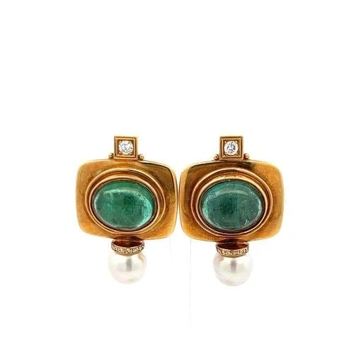 ELIZABETH GAUGE 0.38 CARAT ROUND DIAMOND 18 KARAT YELLOW GOLD CLIP ON EARRINGS (1 of 2)