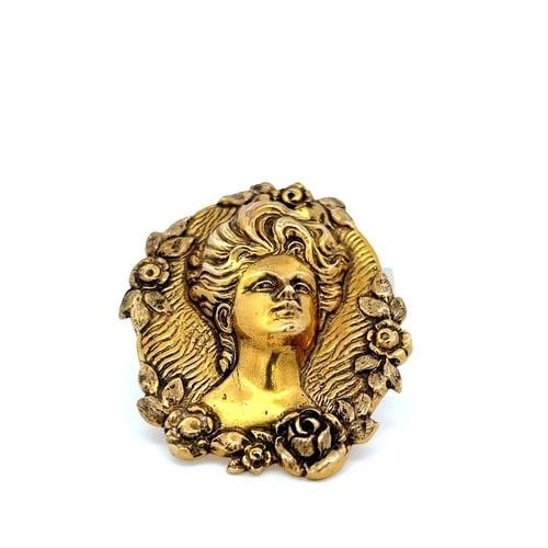 ANTIQUE 14K YELLOW GOLD PORTRAIT FLORAL MOTIF PIN BROOCH 32.9 GRAMS: ANTIQUE 14K YELLOW GOLD PORTRAIT FLORAL MOTIF PIN BROOCH 32.9 GRAMS ANTIQUE 14K YELLOW GOLD PORTRAIT FLORAL MOTIF PIN BROOCH 32.9 GRAMS PRODUCT DESCRIPTION Detailed Description: Vintage Estate Style 2